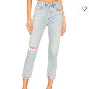 NEW Agolde Riley High Rise Straight in Shatter